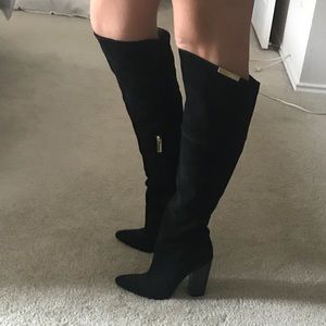 Calvin Klein suede Black OTK boots